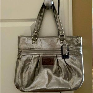 Coach Silver Poppy Handbag